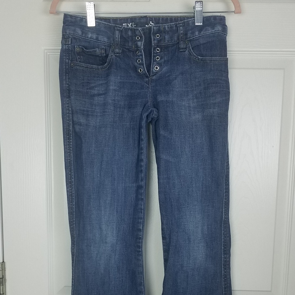 Express LACE UP FLY Stretch Jeans - Sz 0 - 90s